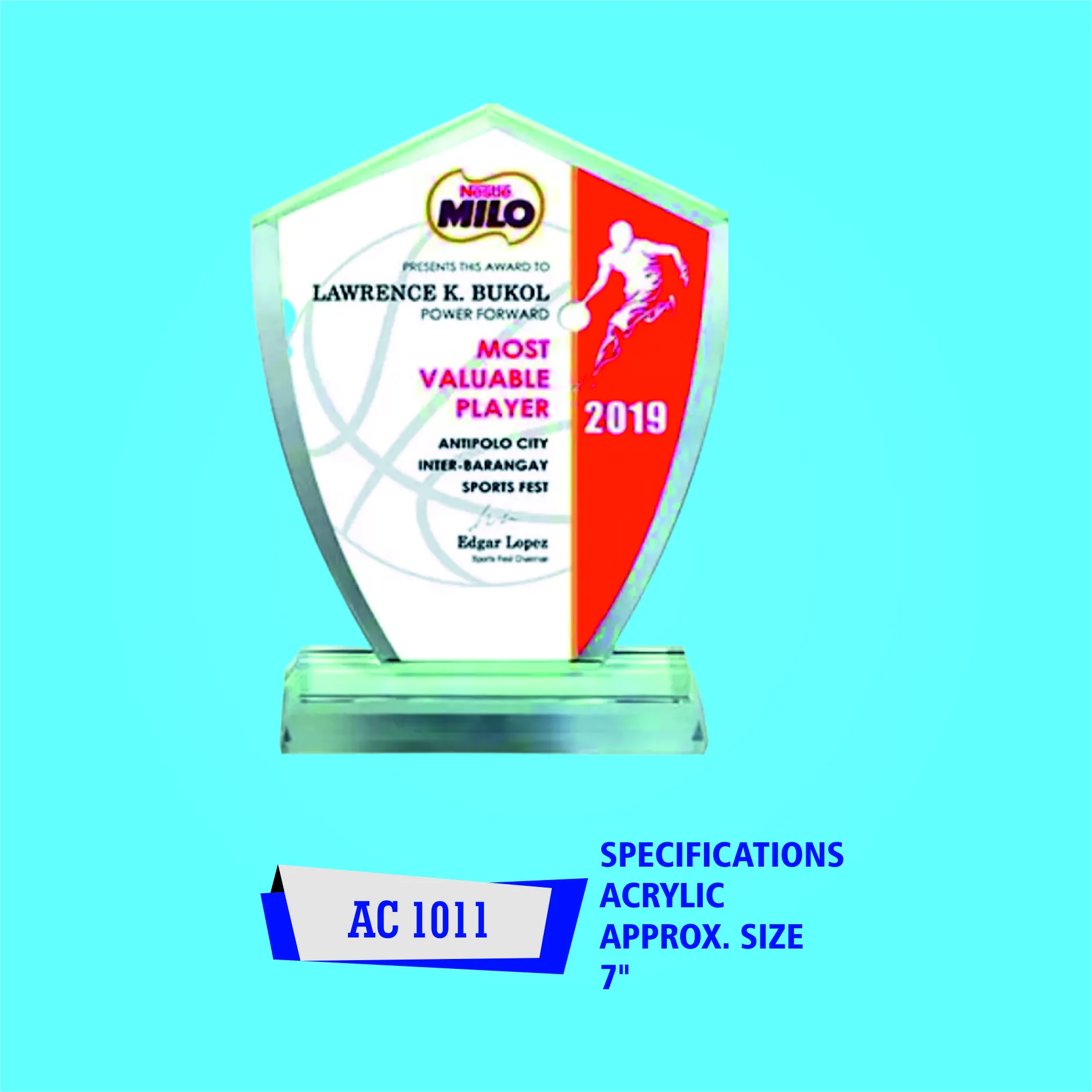 Acrylic & Crystal Award - KAC1011