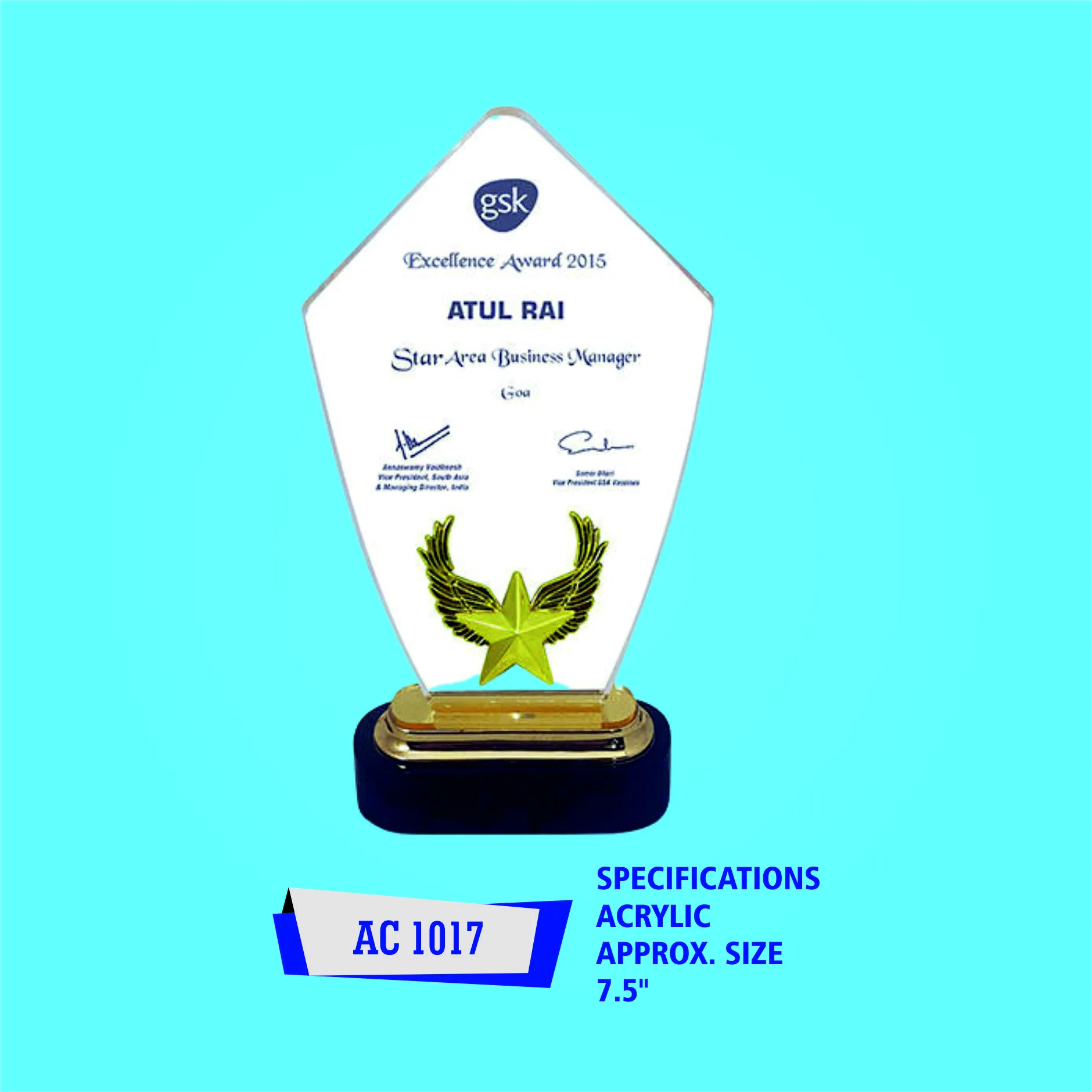 Acrylic & Crystal Award - KAC1017